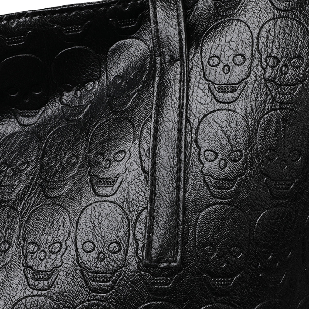 Skeleton Pattern PU Leather Tote Bag